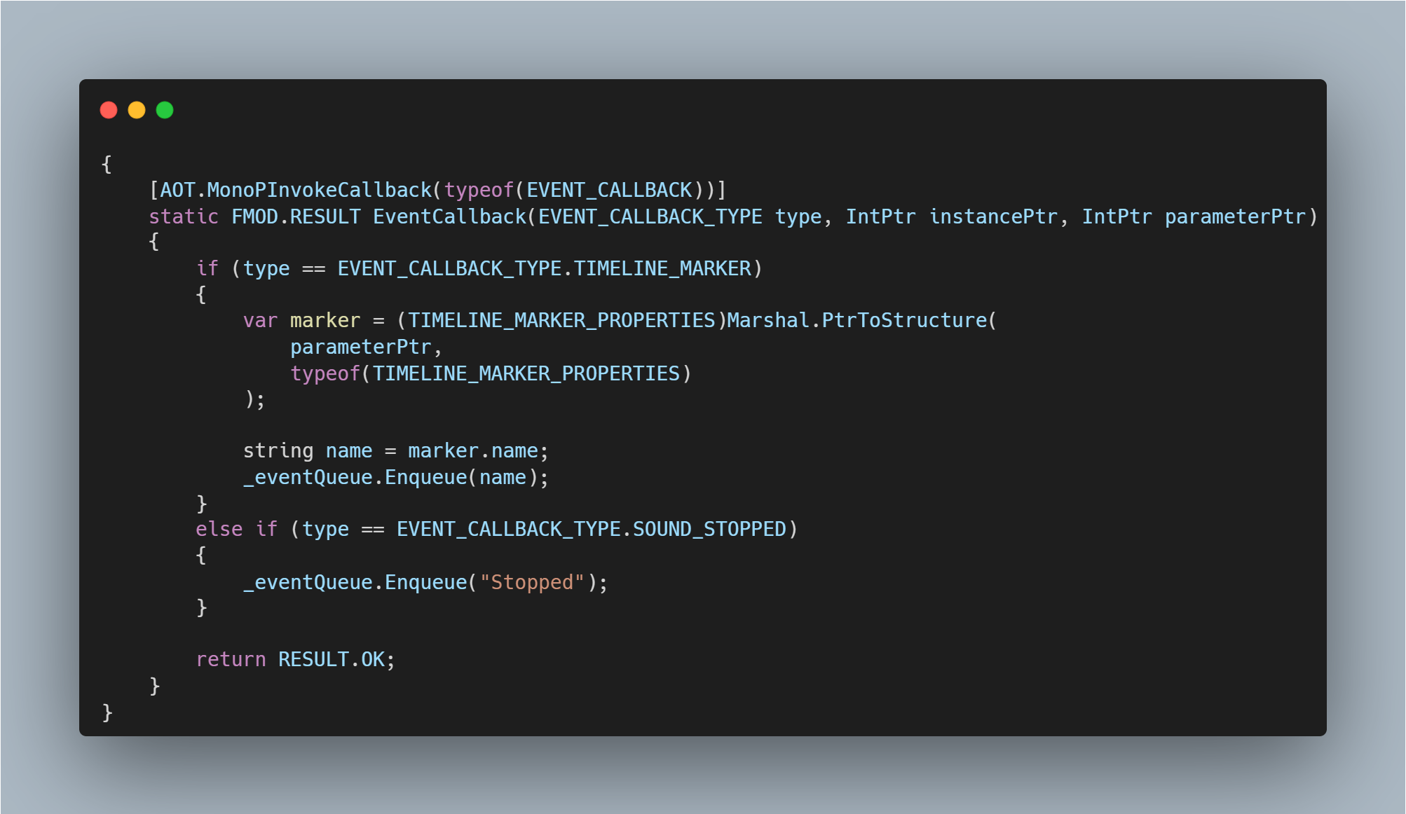 FMOD Callback System